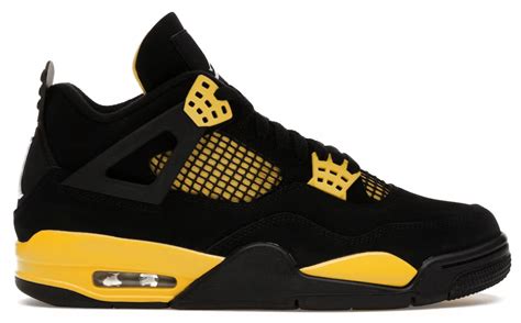 jordan 4 zwart geel